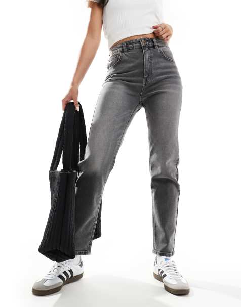 Pull&Bear comfort mom jean in washed grey - view 1