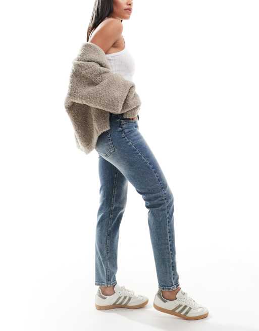 Pull&Bear comfort mom jeans in blue