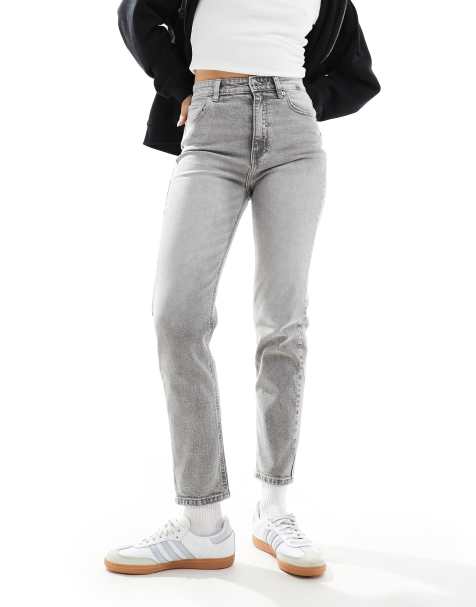 Pull&Bear comfort mom jeans in grey - view 1