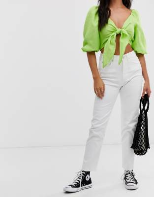 white mom jeans pull and bear