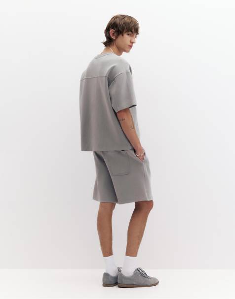 Pull&Bear - Completo in tessuto interlock grigio - view 1