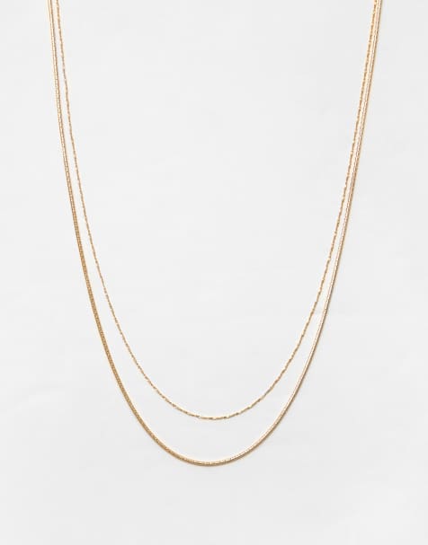 Pull&Bear - Confezione da 2 catene basic tonalità oro - view 1