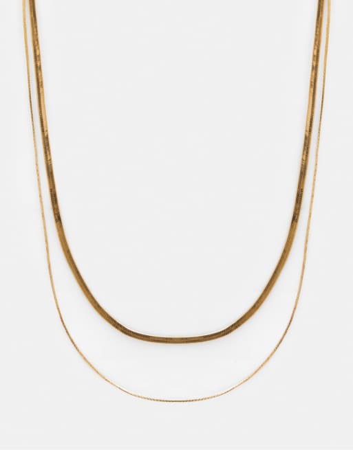 Pull&Bear - Confezione da 2 catenine basic color oro