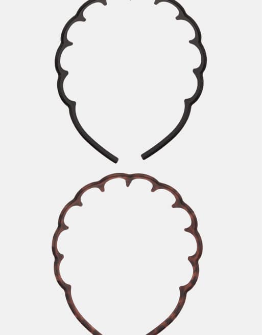 Pull&Bear - Confezione da 2 fasce per capelli rigide nere