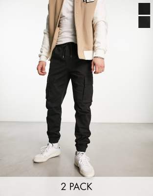 Pantaloni Da Jogging Cargo Slim NEXT, Confezione Da 2, Look Casual E Di Tendenza Per Uomo