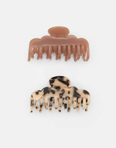 Pull&Bear - Confezione da 2 pinze per capelli rosa - view 1