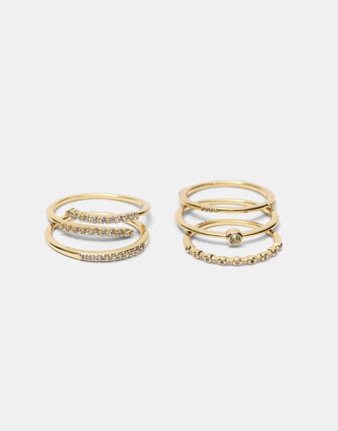 Pull&Bear - Confezione da 5 bracciali dorati scintillanti - view 1