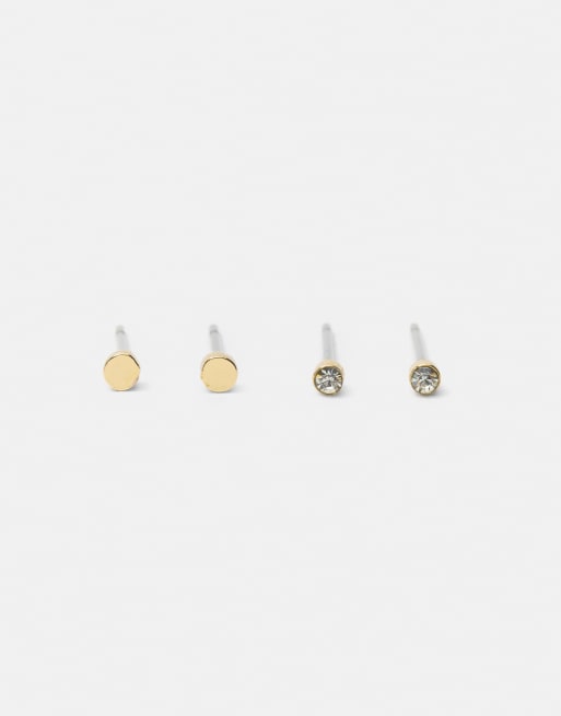 Pull&Bear - Confezione di orecchini ear cuff tonalità oro, 2 di 4