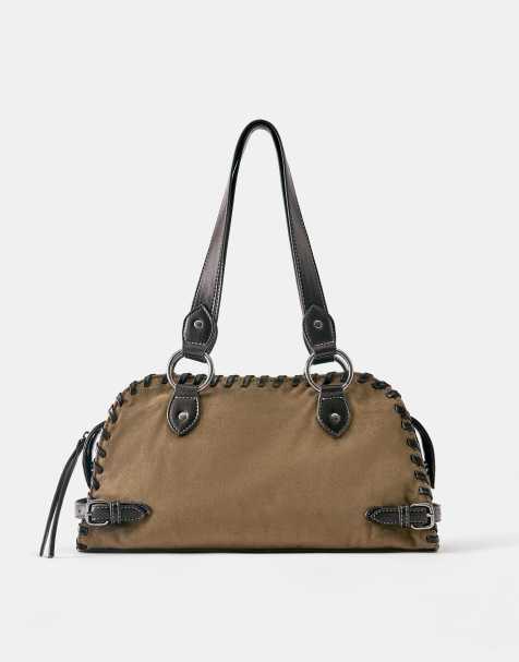 Pull&Bear Contrast shoulder bag in brown - view 1