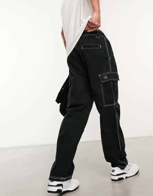 Contrast stitch cargo deals pants mens