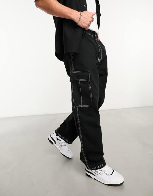 CONTRAST STITCH CARGO PANT