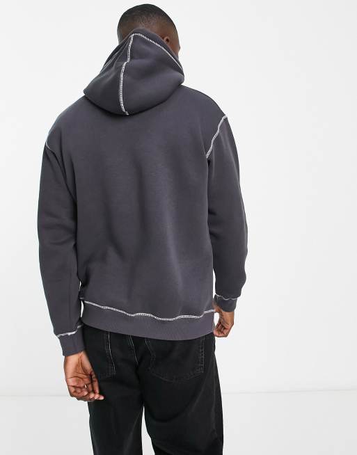 CONTRAST STITCH FLEECE JACKET