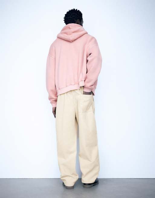 Pull&Bear Cord-Joggerhose in Sand, 2 von 7