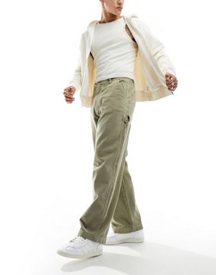 Pull&Bear cord trouser in khaki