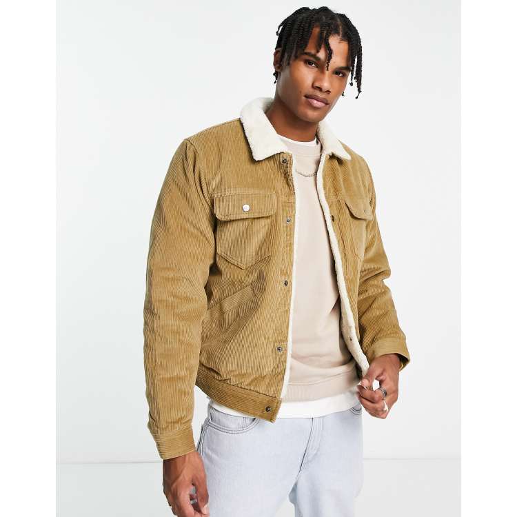 Pull and bear borg lined jacket cheap