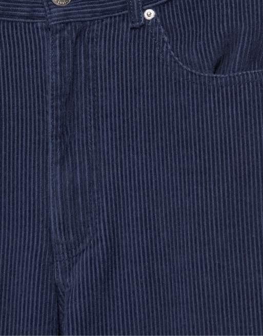 Pull&Bear Cordjeans mit weitem Bein in Graublau, 2 von 2