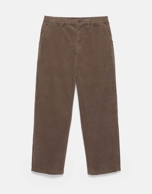 Pull&Bear Corduroy jogger trousers in brown, 6 of 7