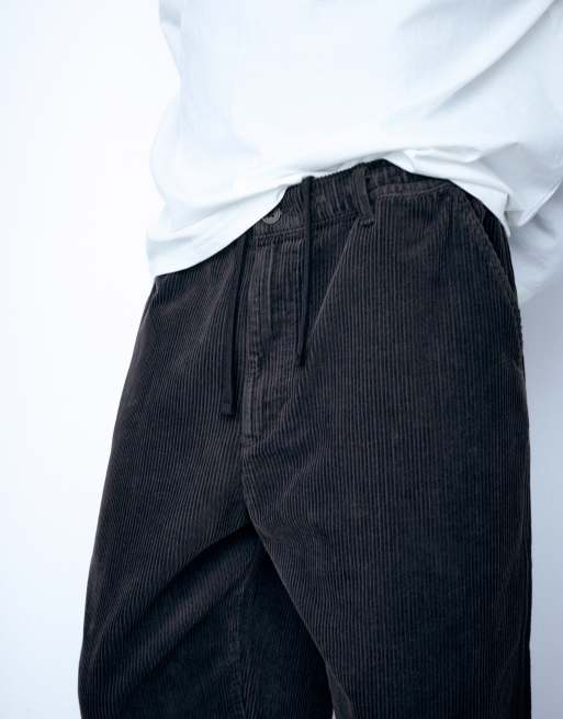 Pull&Bear Corduroy jogger trousers in grey, 3 of 7