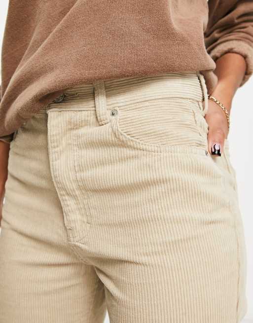Pull&Bear - Corduroy mom broek in zandkleur, 4 van 4