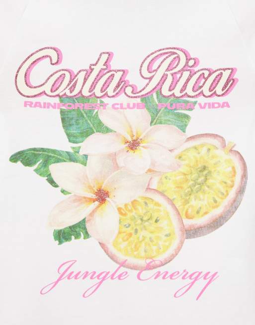 Pull&Bear Costa rica T-Shirt in Weiß, 7 von 7