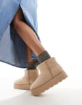 [Pull & Bear] Pull & Bear cosy ankle boots in sand-Neutral 41 Sand
