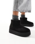 [Pull & Bear] Pull & Bear cosy platform ankle boots in black 39 BLACK