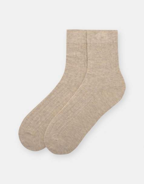 Pull&Bear Cotton socks in sand - view 1