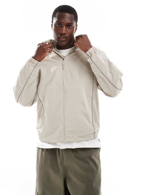 Pull&Bear Coupe-vent à passepoils réfléchissants Sable ASOS