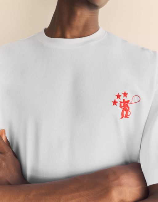 Pull&Bear Cowboy graphic t-shirt in off white, 3 of 4