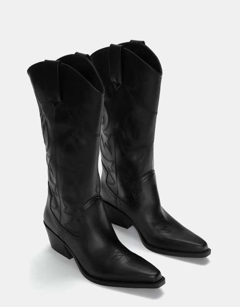 Pull&Bear - Cowboylaarzen in zwart - view 1