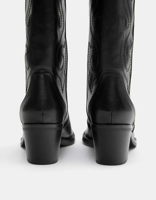 Pull&Bear – Cowboystiefel in Schwarz, 4 von 4