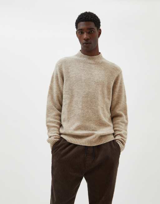 Camel round neck jumper sale