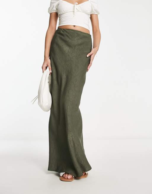 Long khaki 2024 skirts 0-60