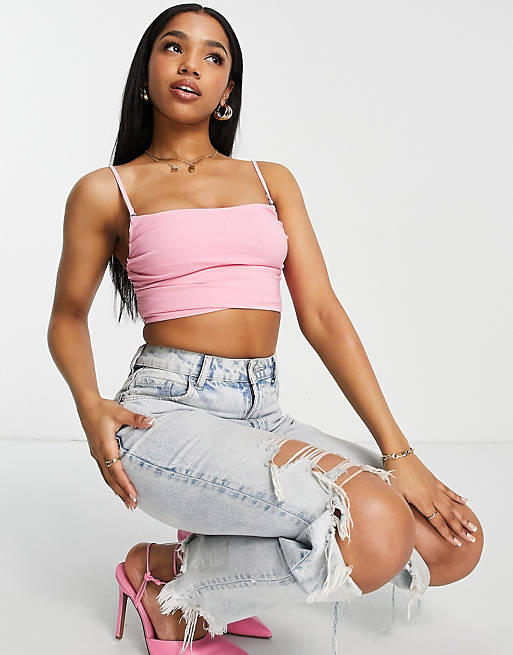  Pull&Bear crop top co-ord in pink 