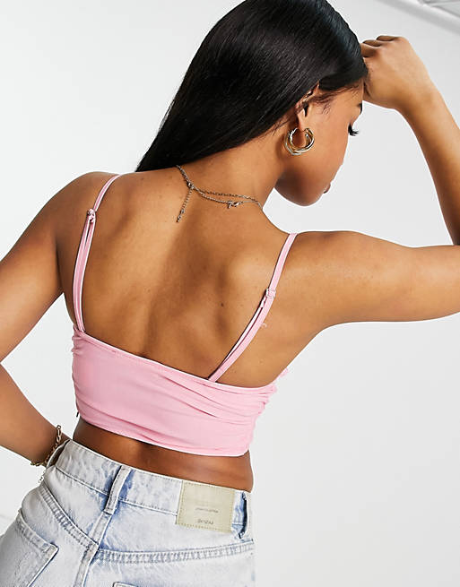  Pull&Bear crop top co-ord in pink 