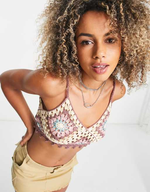 HANDMADE LEOPARD PRINT BRALETTE GRUNGE CROP TOP