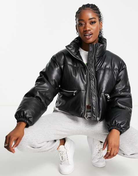 black puffer coat short