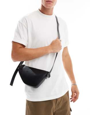 cross-body saddle bag-Black