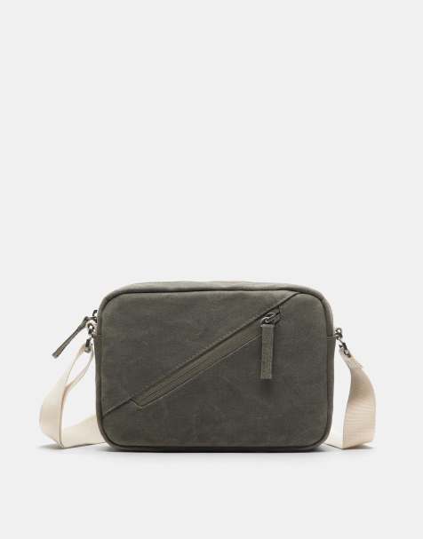 Pull&Bear Crossbody bag in green in khaki - view 1