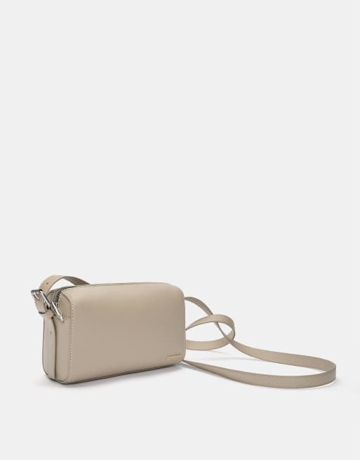 Pull&Bear Crossbody bag with pocket in ecru, 4 of 4