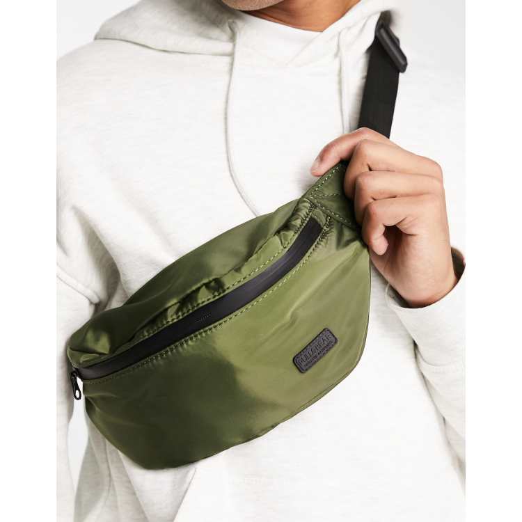 Pull Bear crossbody fanny pack in khaki