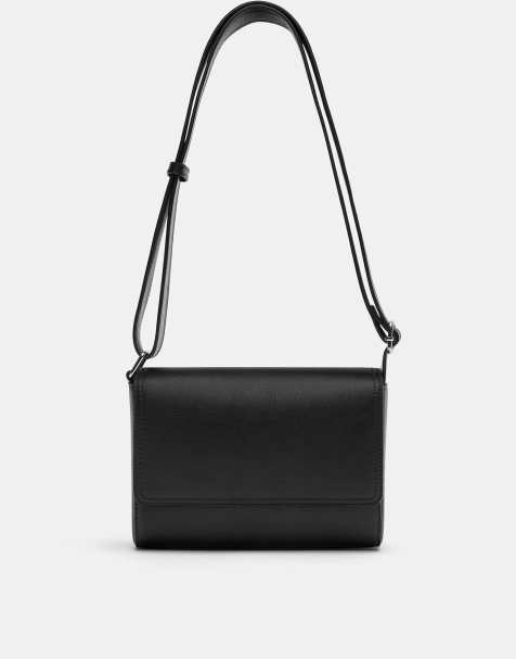 Pull&Bear - Crossbody tas met flap in zwart - view 1