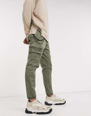 mens cargo trousers cuffed