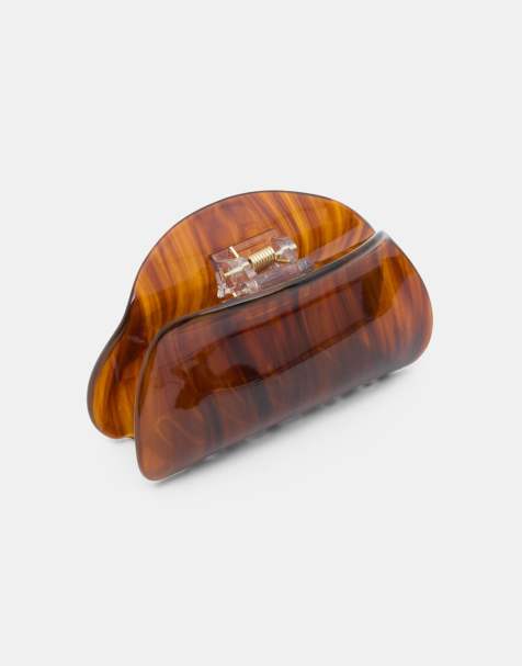 Pull&Bear Curved hair clip in brown - view 1