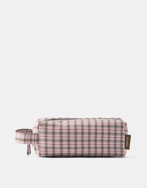 Pull&Bear custodia a quadri rosa - view 1