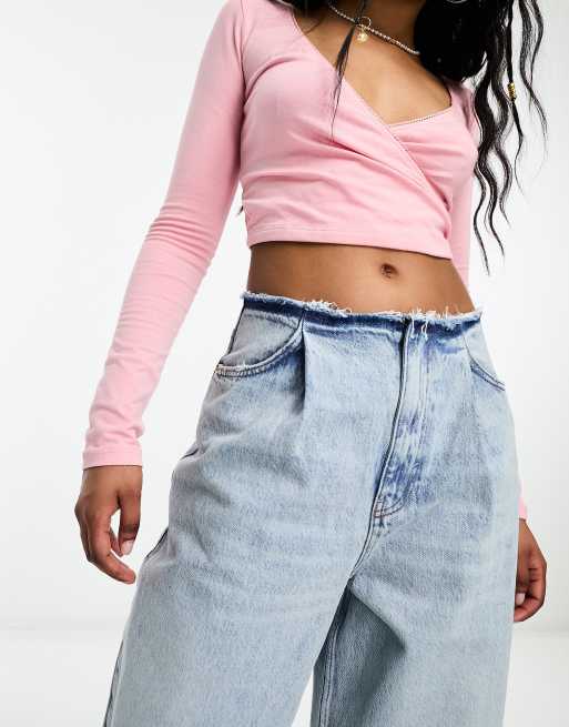 Cut off best sale wide leg jeans