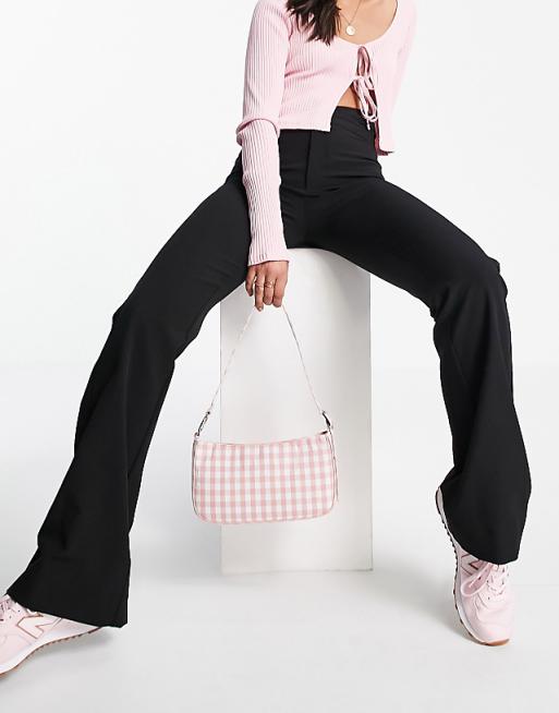 Pull&bear cut out detail pants in black | ASOS