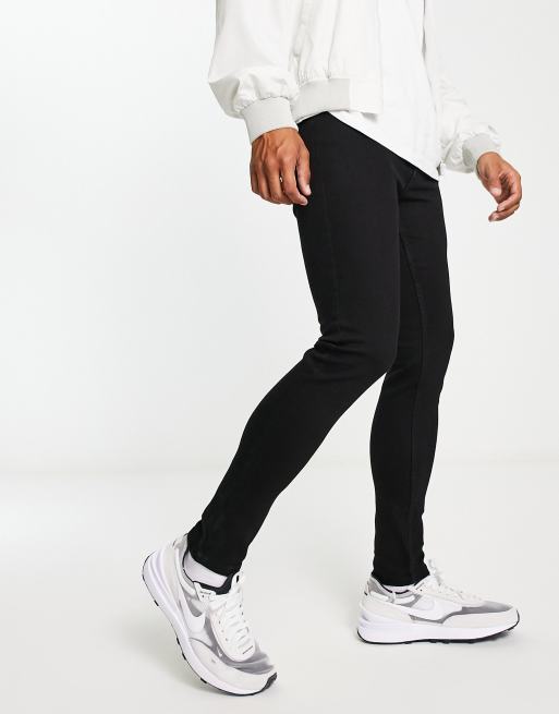 Pull&Bear – Czarne jeansy o bardzo obcisłym kroju