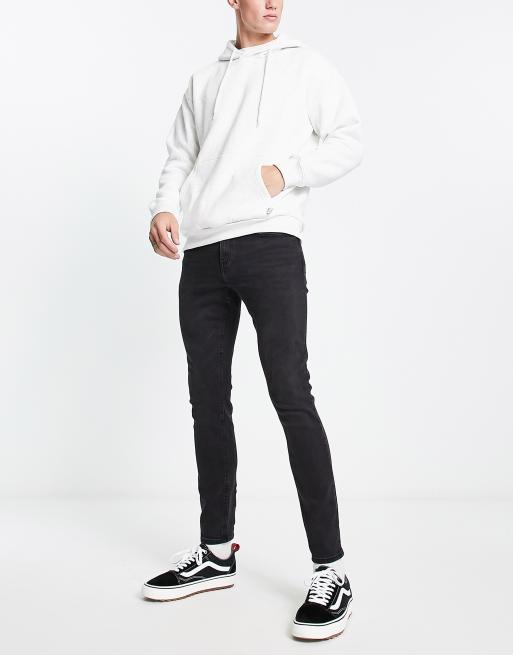 Pull&Bear – Czarne jeansy o bardzo obcisłym kroju
