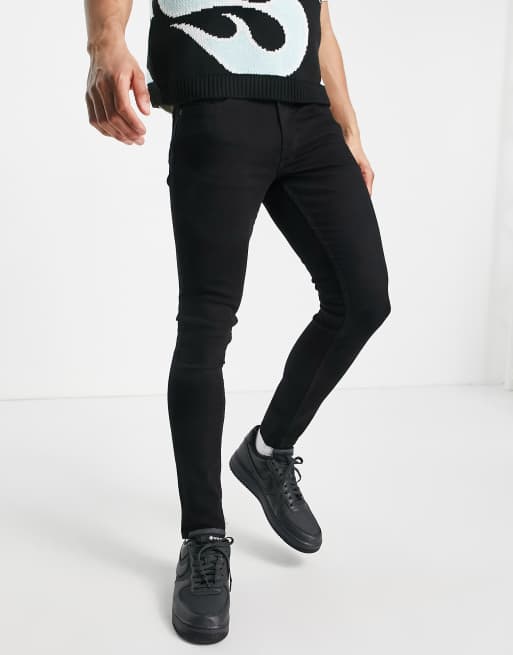 Pull&Bear – Czarne jeansy o bardzo obcisłym kroju